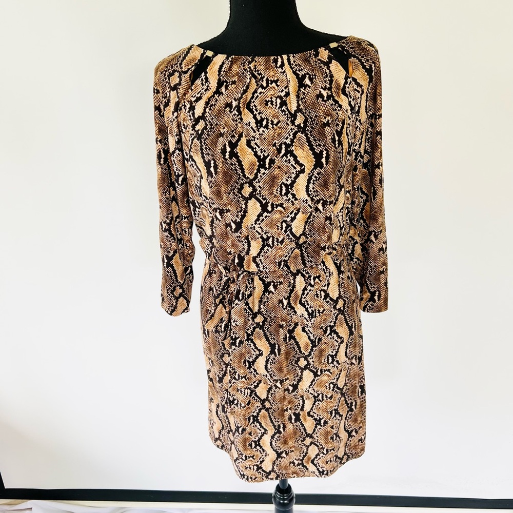 Thalia Sodi Brown Tan Sheath Mini Dress